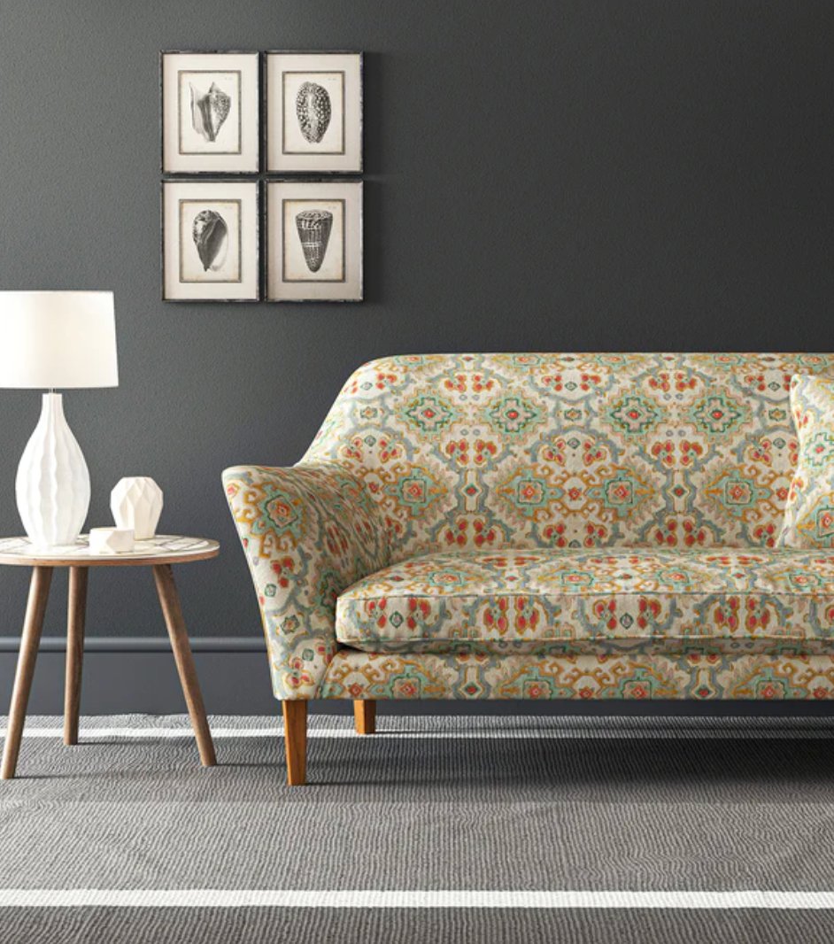 Jade - Kami Velvet by Linwood - Fabric, Curtains, Roman Blinds sofa