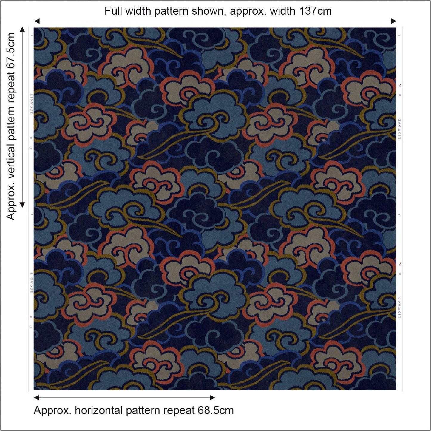 Linwood Kimono Dreams Blaze Made to Measure Curtains
