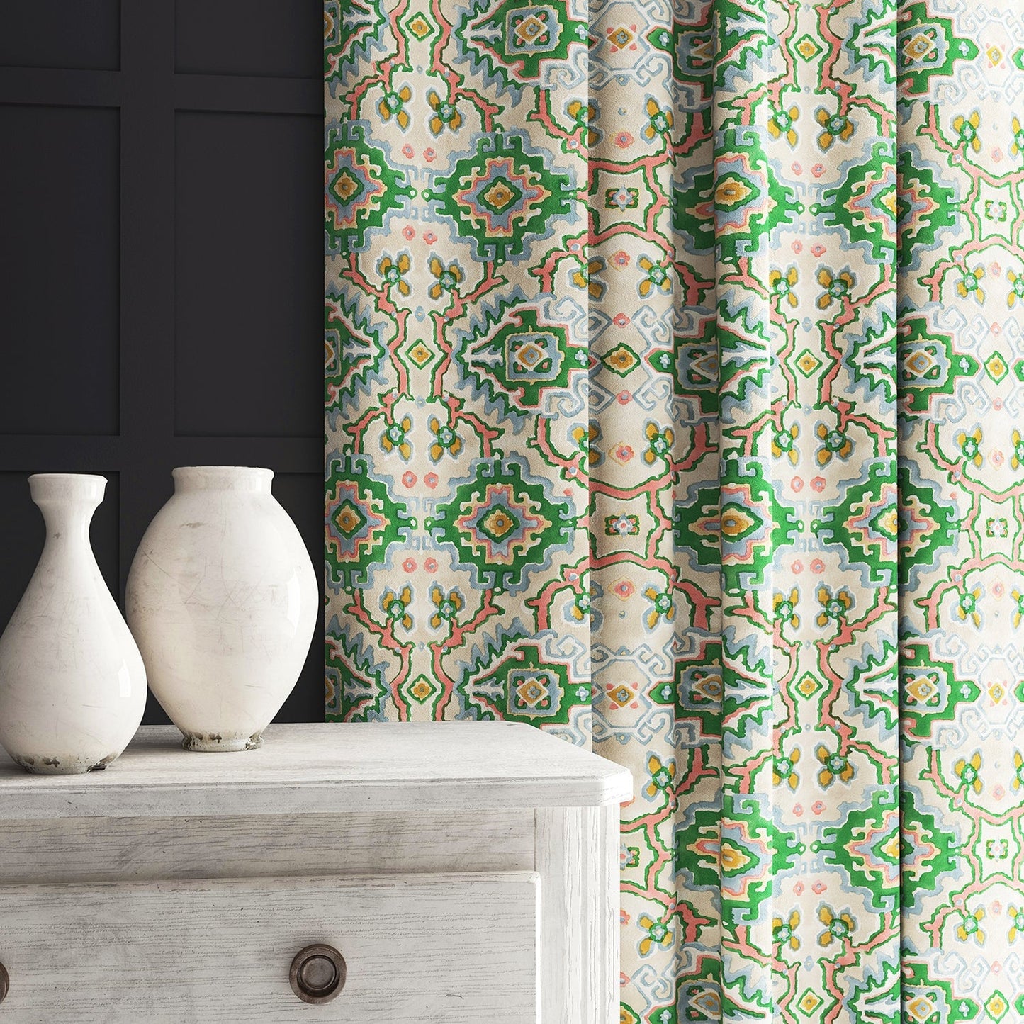 Linwood Kami Emerald FR Made to Measure Curtains