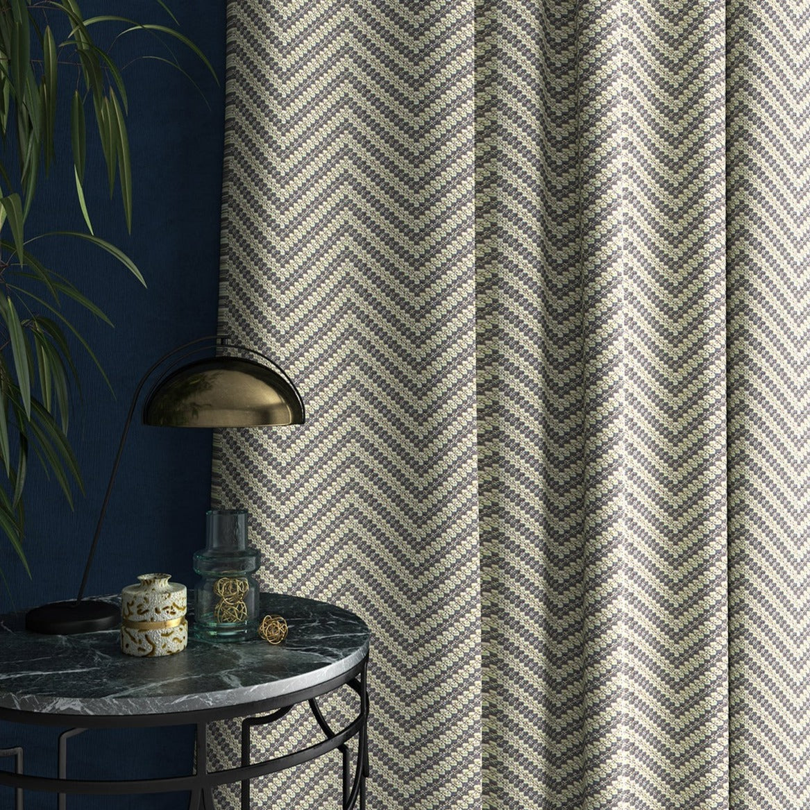 Linwood Zeus Dove Grey FR Made to Measure Curtains