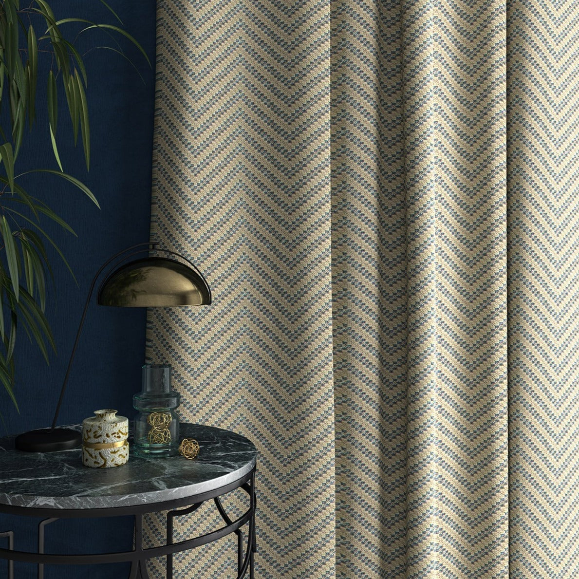 Linwood Zeus Delft Made to Measure Curtains