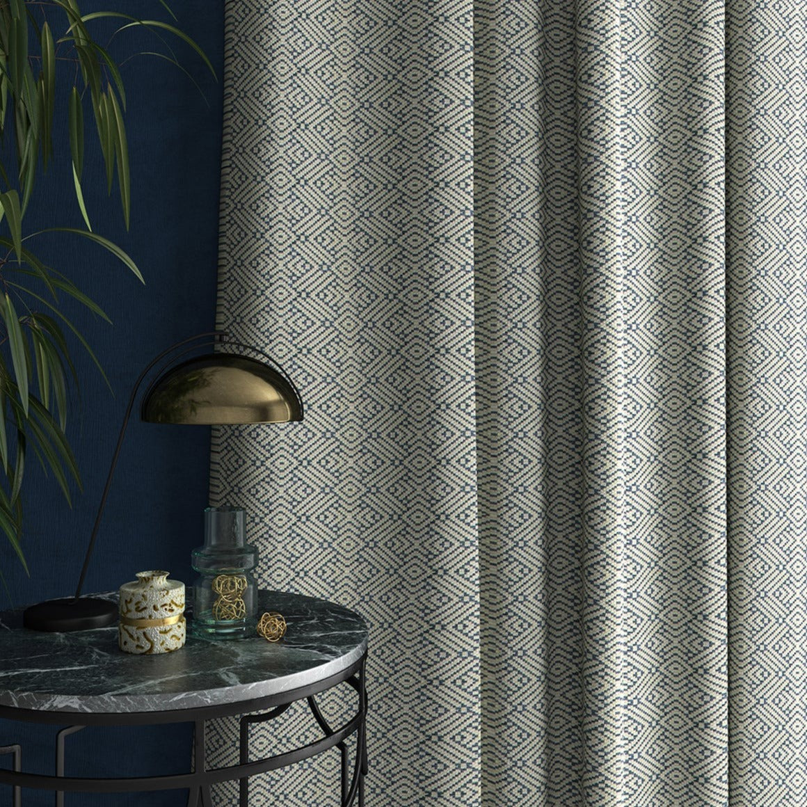 Linwood Tanuki Sapphire FR Made to Measure Curtains