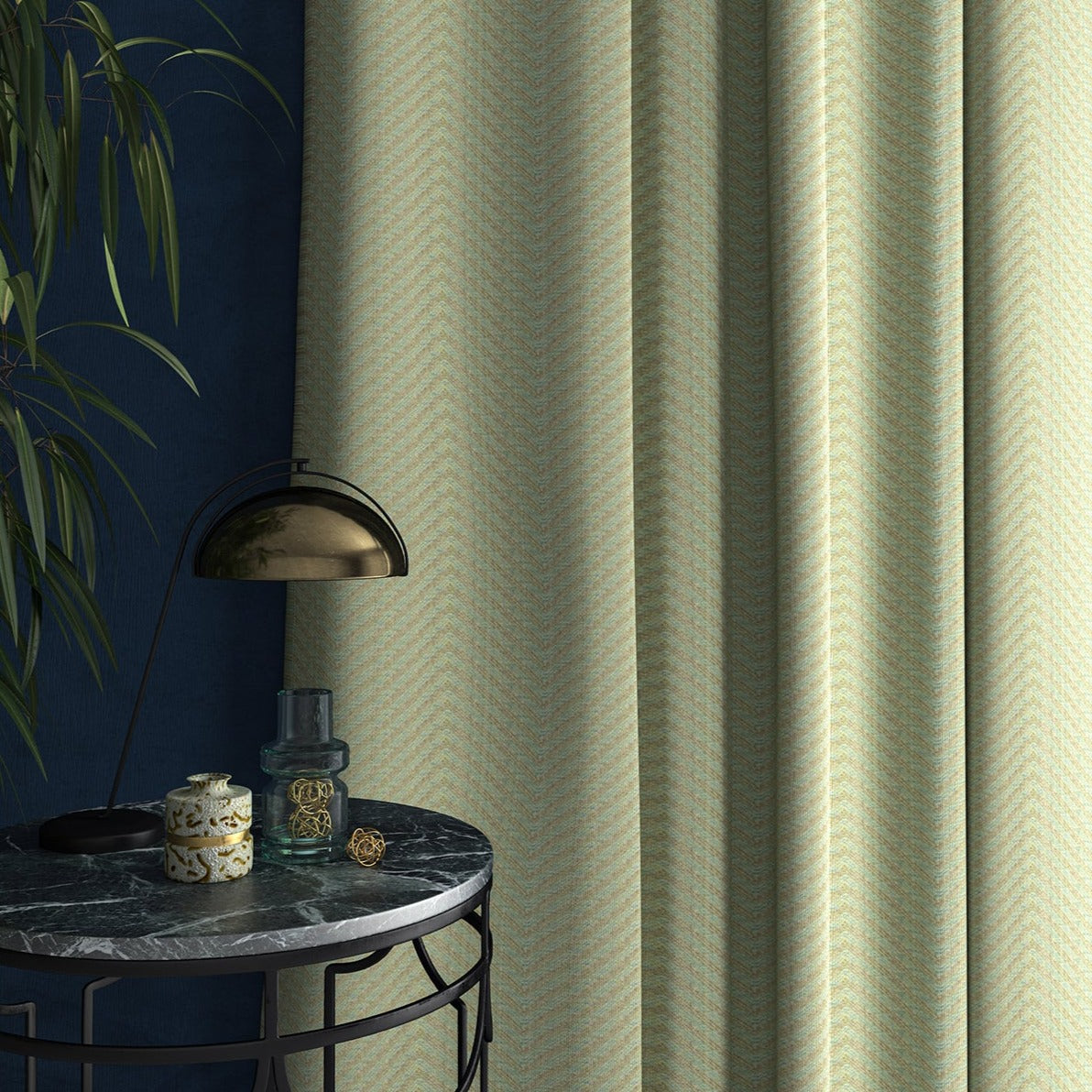 Linwood Kitsune Duck Egg Made to Measure Curtains