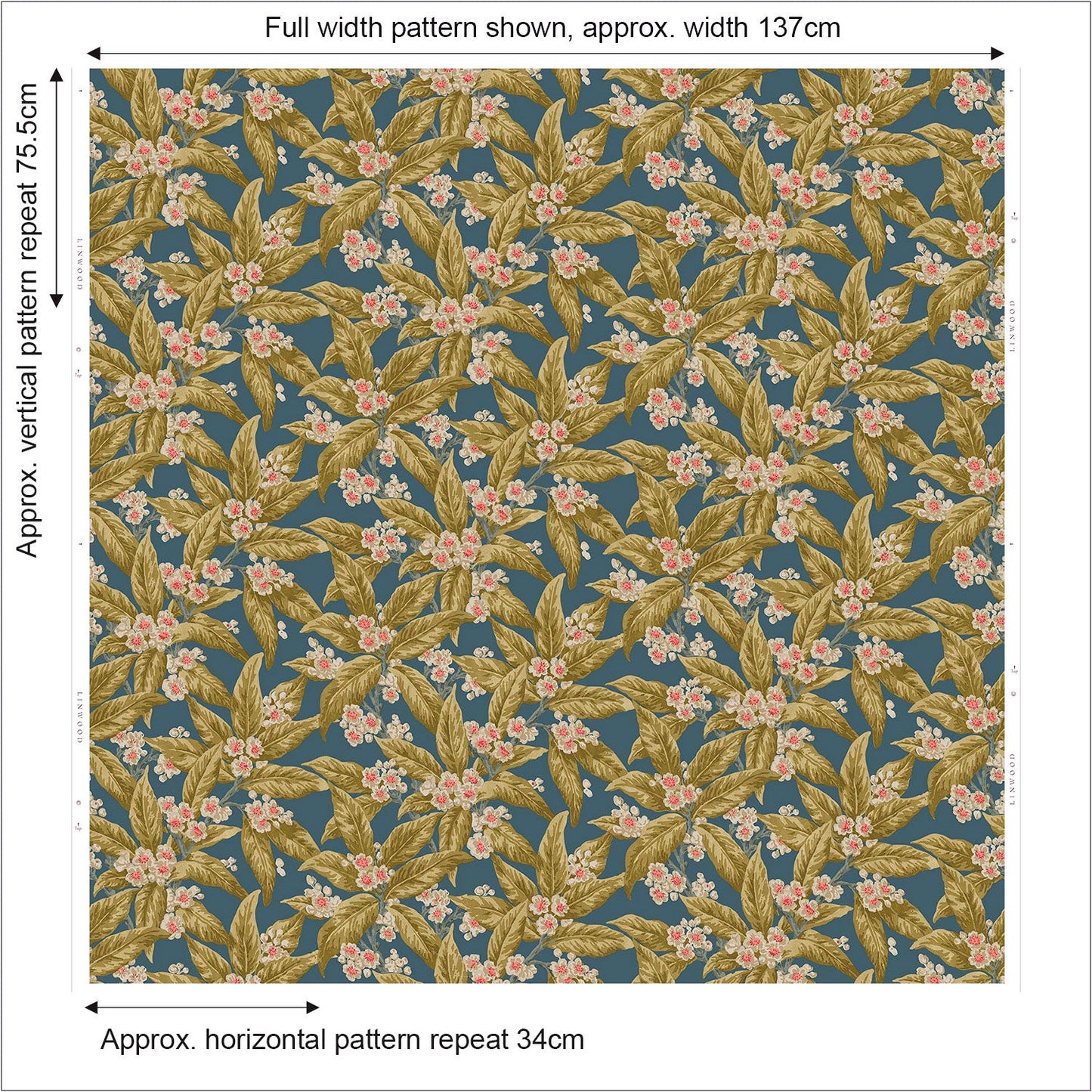 Linwood Loseley Velvet Airforce Blue FR Made to Measure Curtains
