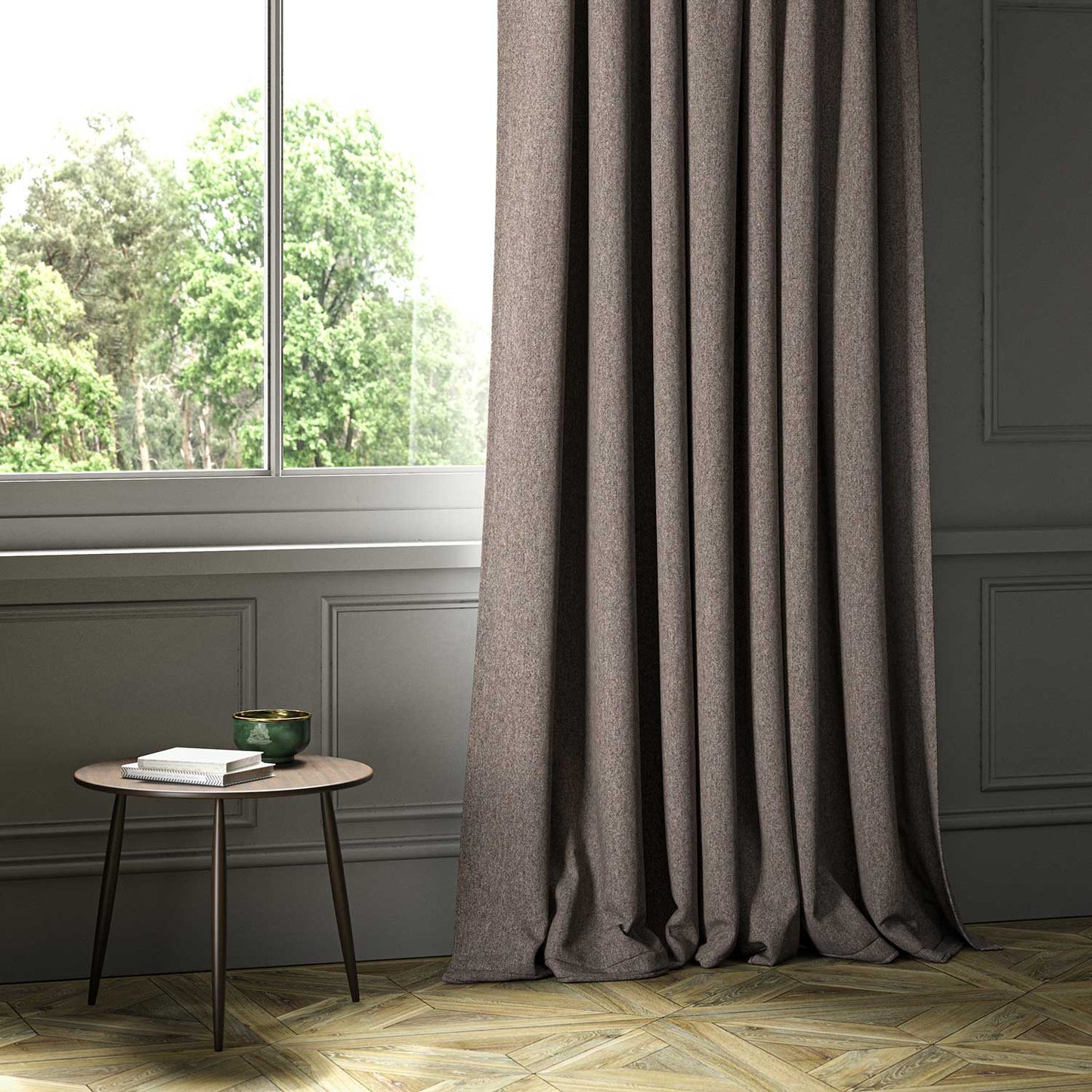 Linwood Lana Rosewood FR Made to Measure Curtains