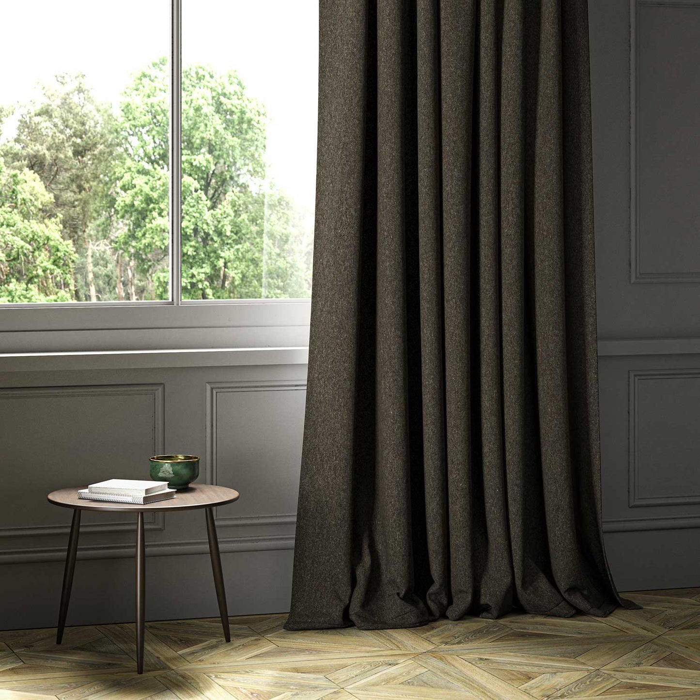 Linwood Lana Chestnut FR Made to Measure Curtains