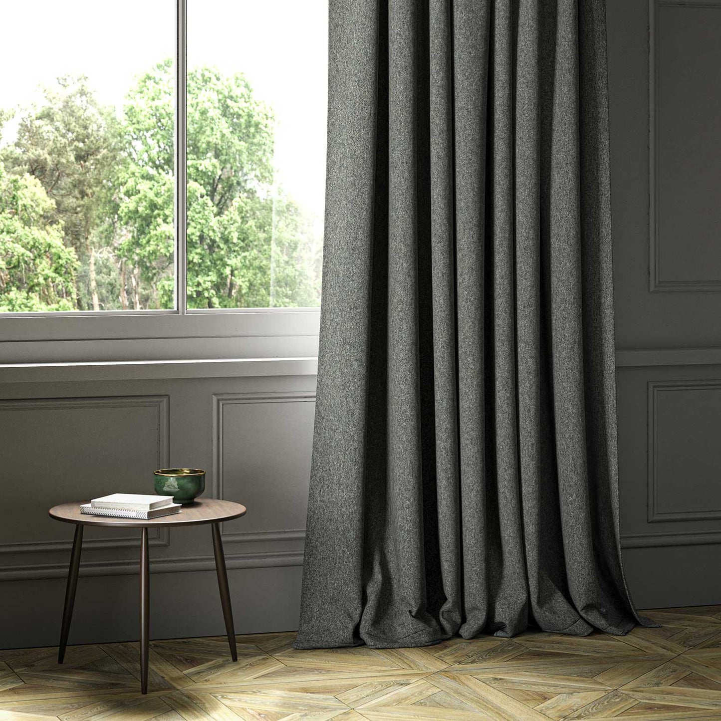 Linwood Lana Battleship FR Made to Measure Curtains
