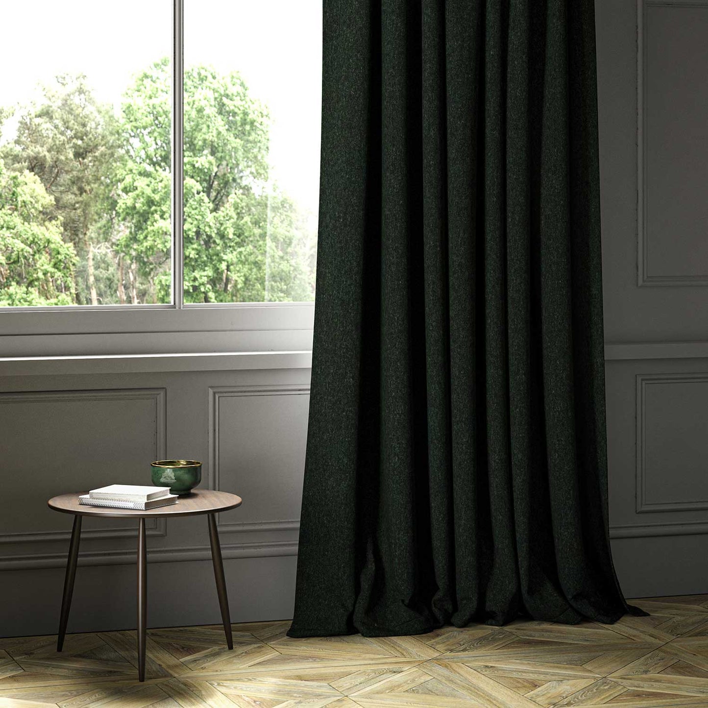 Linwood Lana Black FR Made to Measure Curtains