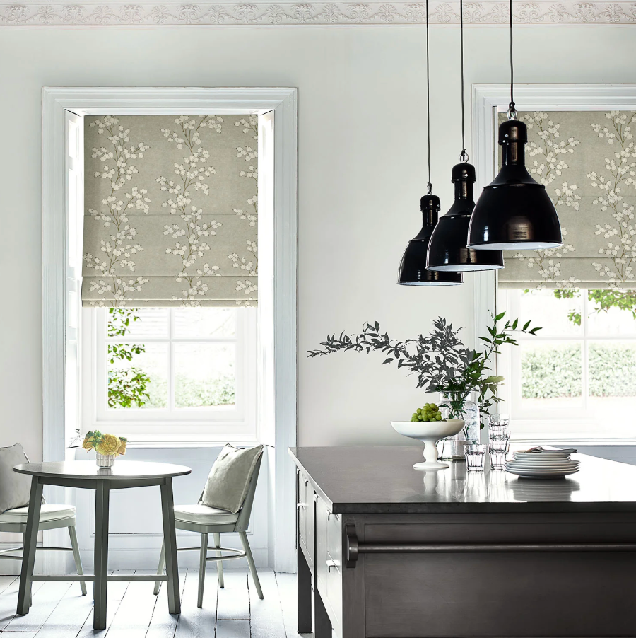 Linen - Lottie , Flori Collection by Linwood - roman Blind