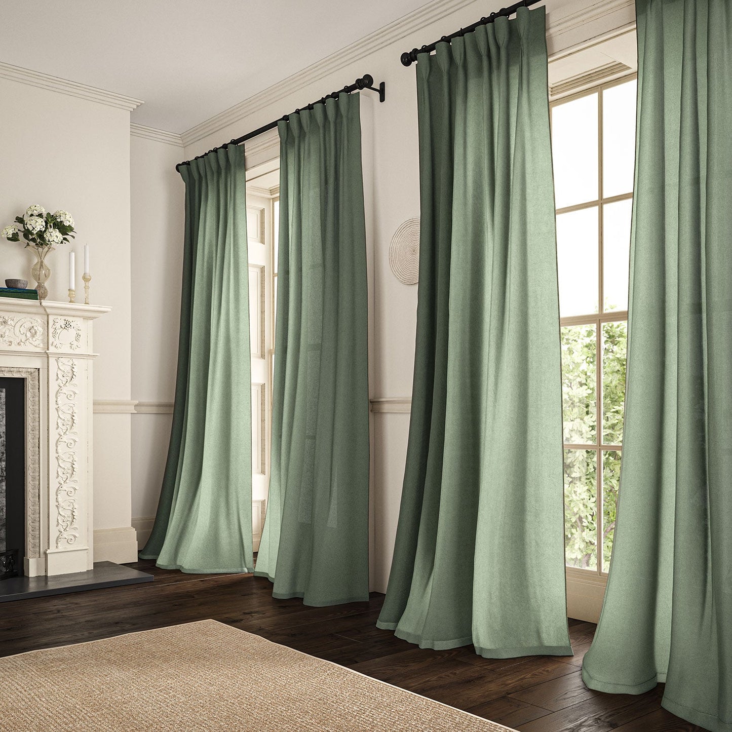 Linwood Marietta Pale Jade Made to Measure Curtains