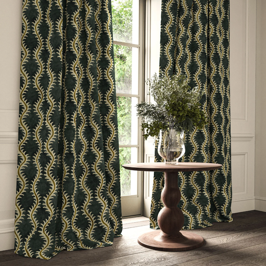 Midnight - Helter Skelter Velvet by Linwood - Curtains