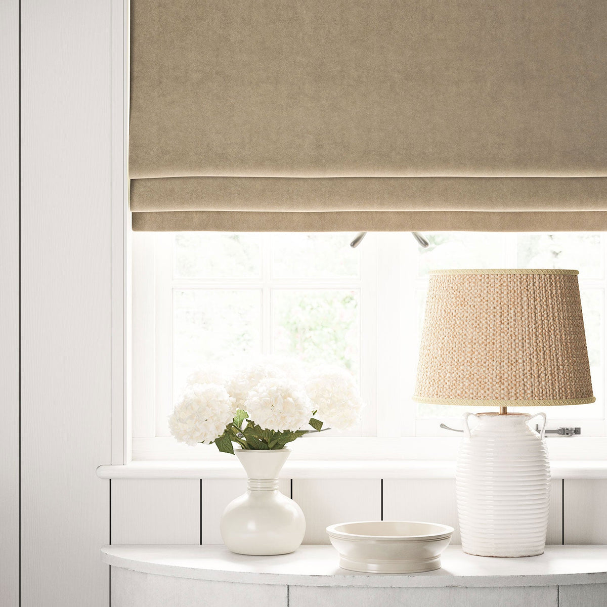 Linwood NoMo Oyster FR Made to Measure Curtains