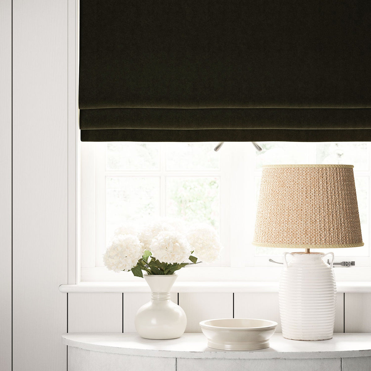 Linwood NoMo Rain Forest FR Made to Measure Roman Blinds