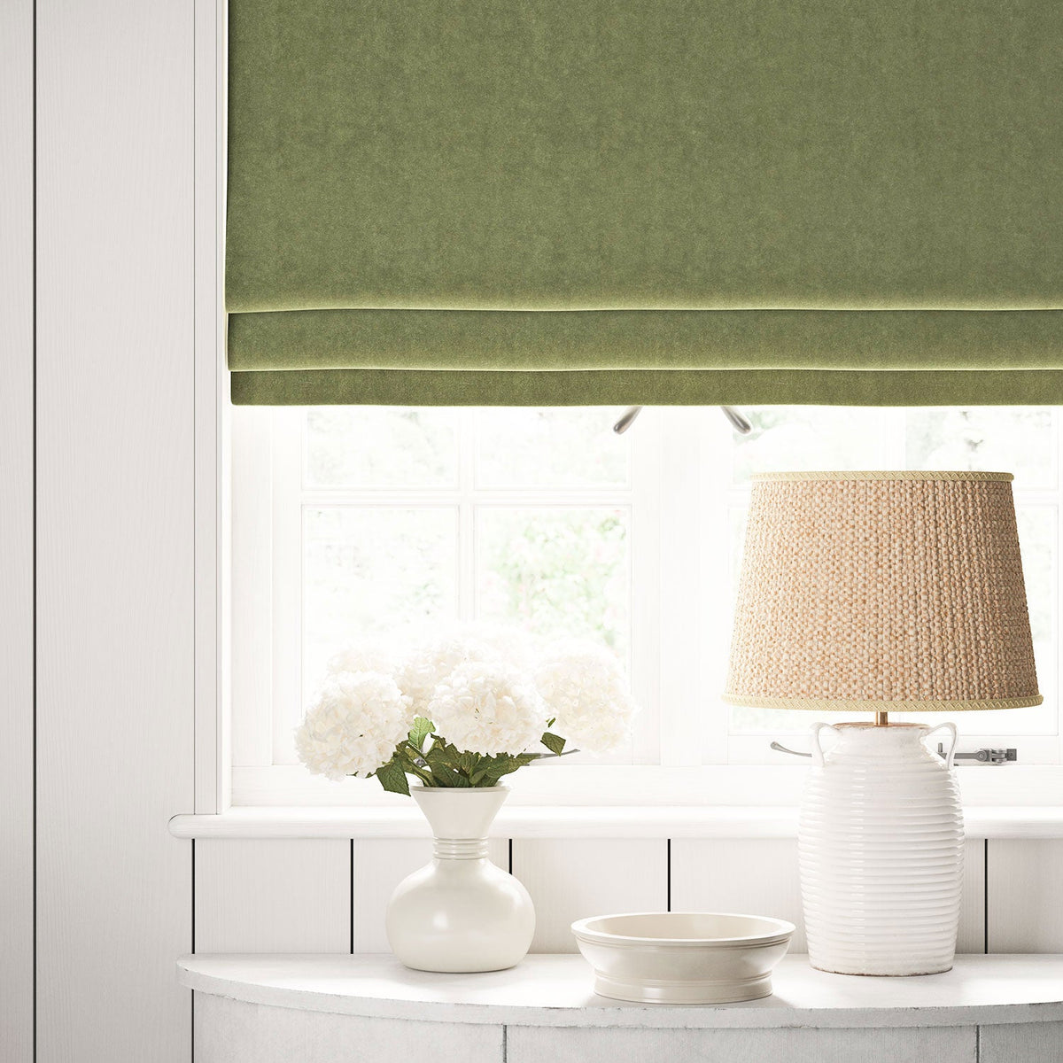 Linwood NoMo Tea Green FR Made to Measure Curtains