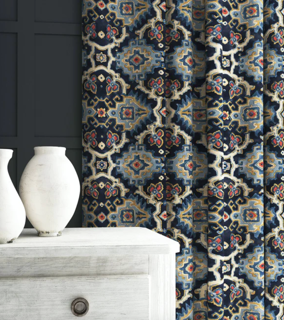 Ocean - Kami Velvet by Linwood - Fabric, Curtains, Roman Blinds lounge