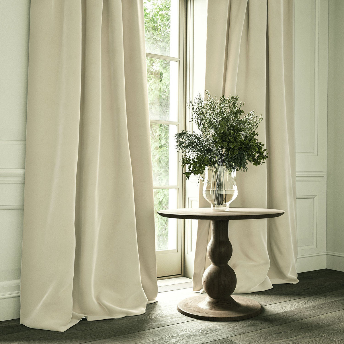 Linwood Omega Chalk CFR Made to Measure Curtains