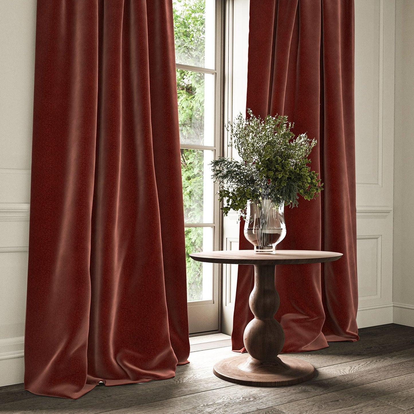 Linwood Omega Copper Rose CFR Made to Measure Curtains