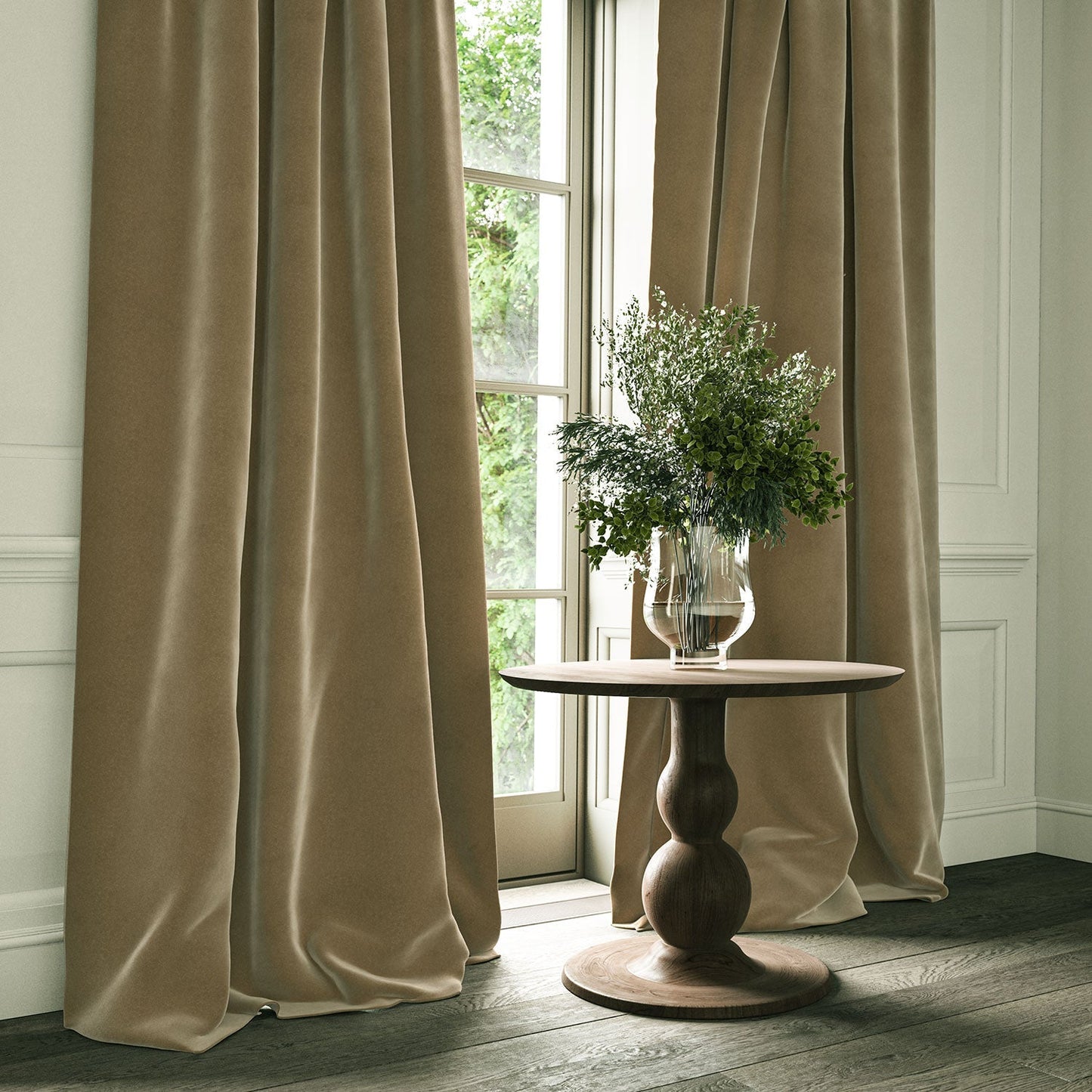 Linwood Omega Latte CFR Made to Measure Curtains