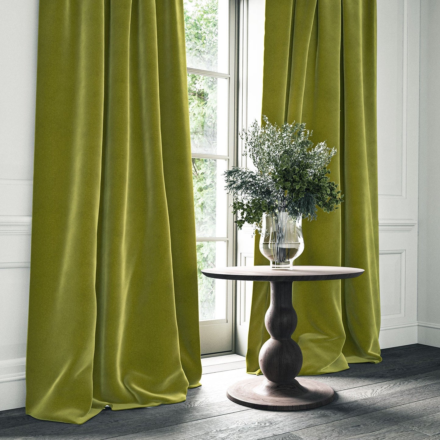 Linwood Omega Pistachio CFR Made to Measure Curtains