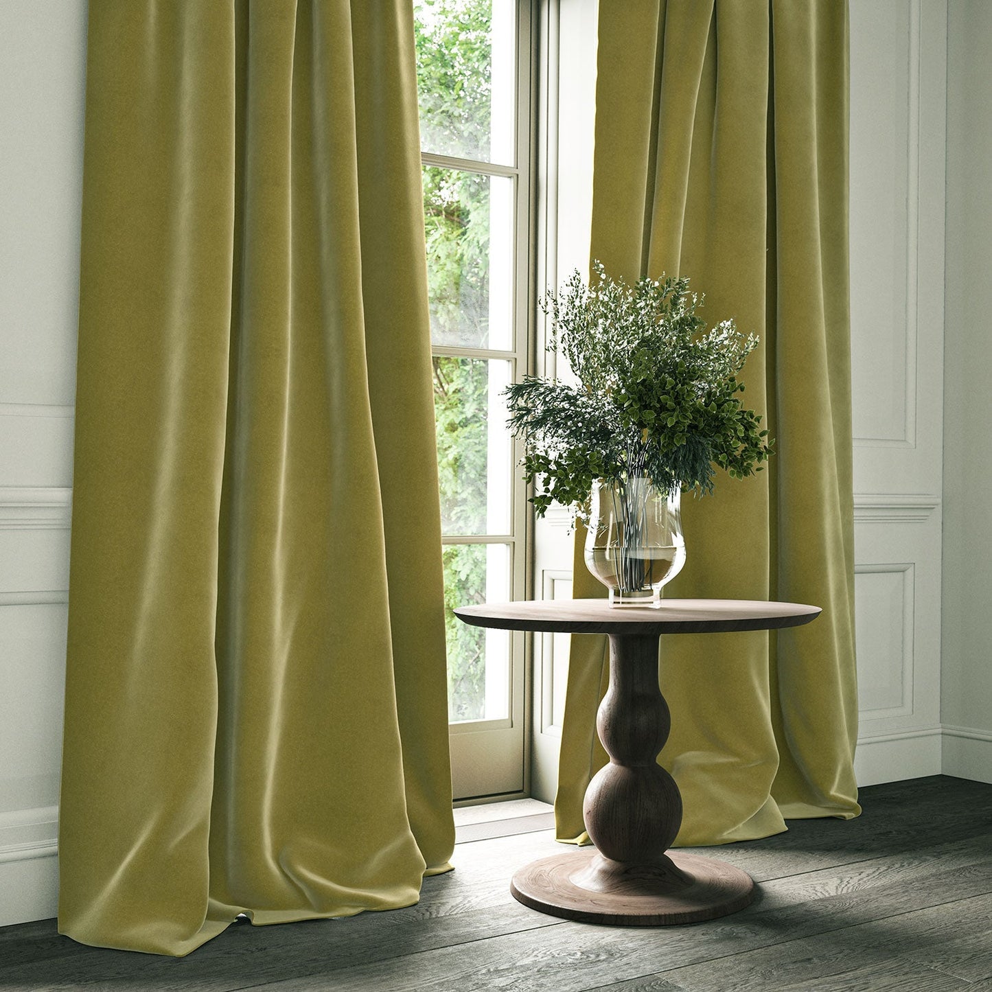 Linwood Omega Sage CFR Made to Measure Curtains
