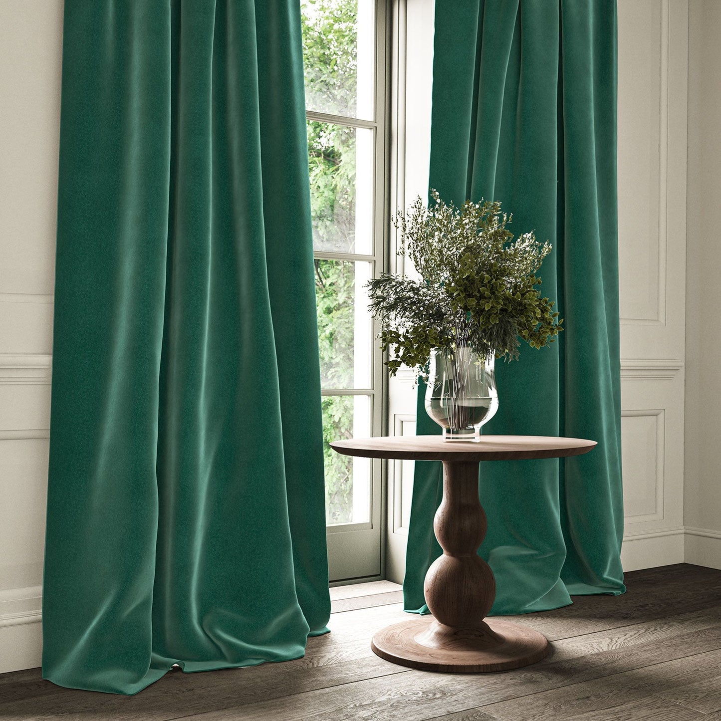 Linwood Omega Tahitian Blue CFR Made to Measure Curtains