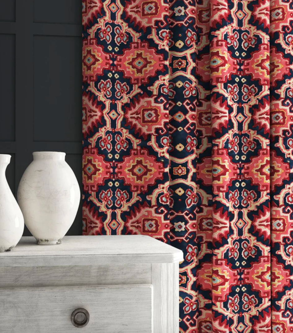 Persian - Kami Velvet by Linwood - Fabric, Curtains, Roman Blinds lounge