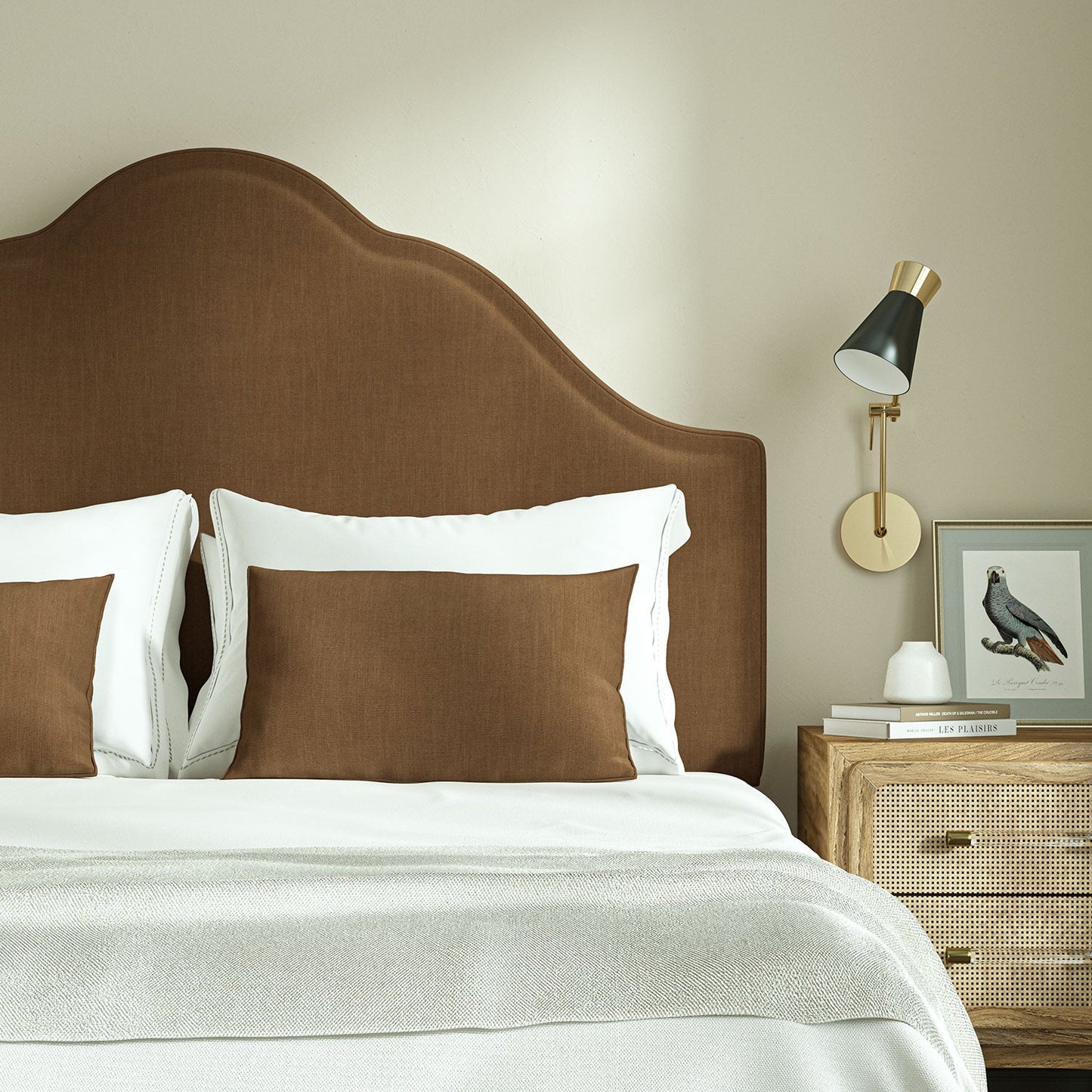 Linwood Pluto Sepia FR Made to Measure Curtains