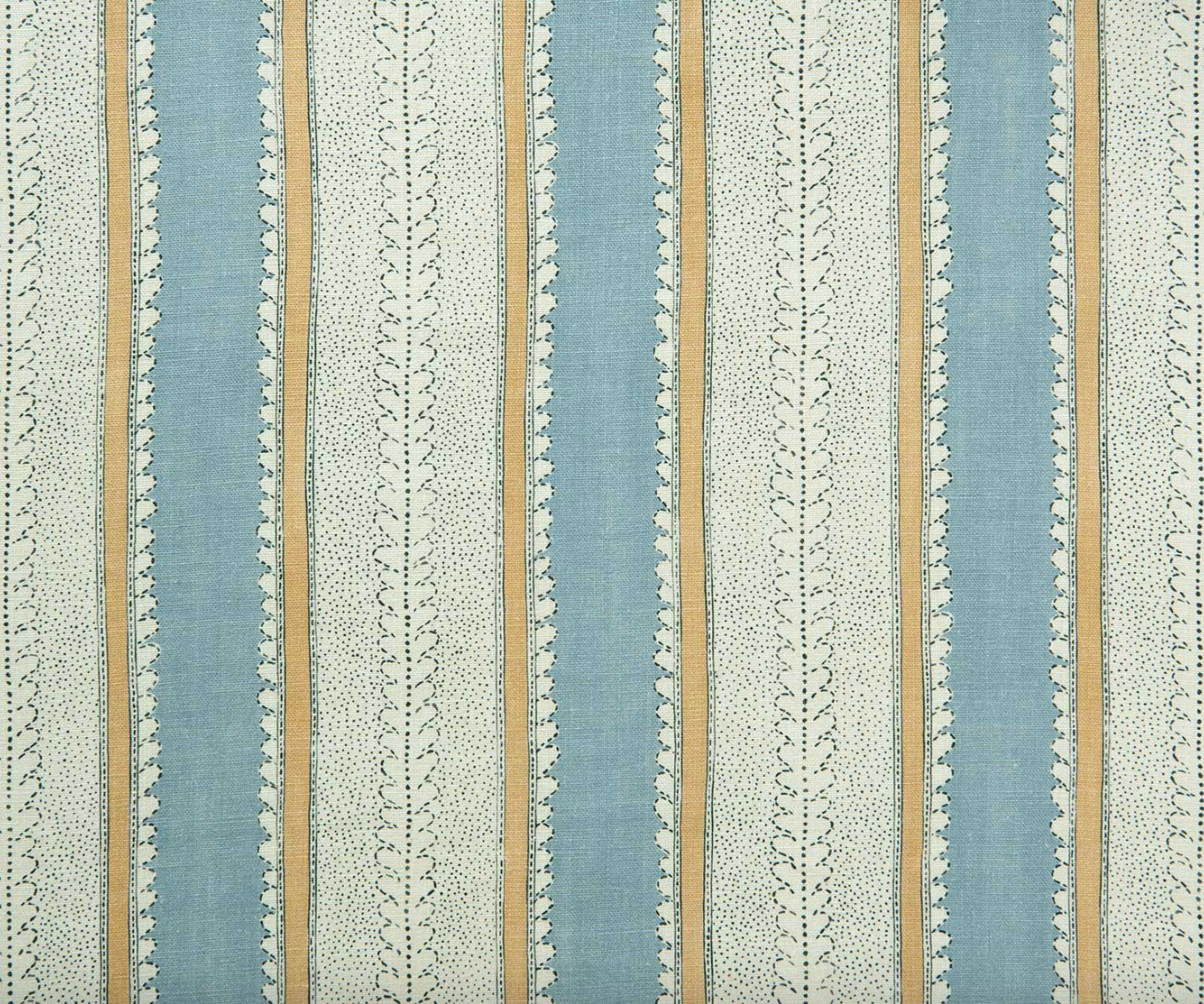 Powder Blue - Dimity Stripe Linen by Linwood