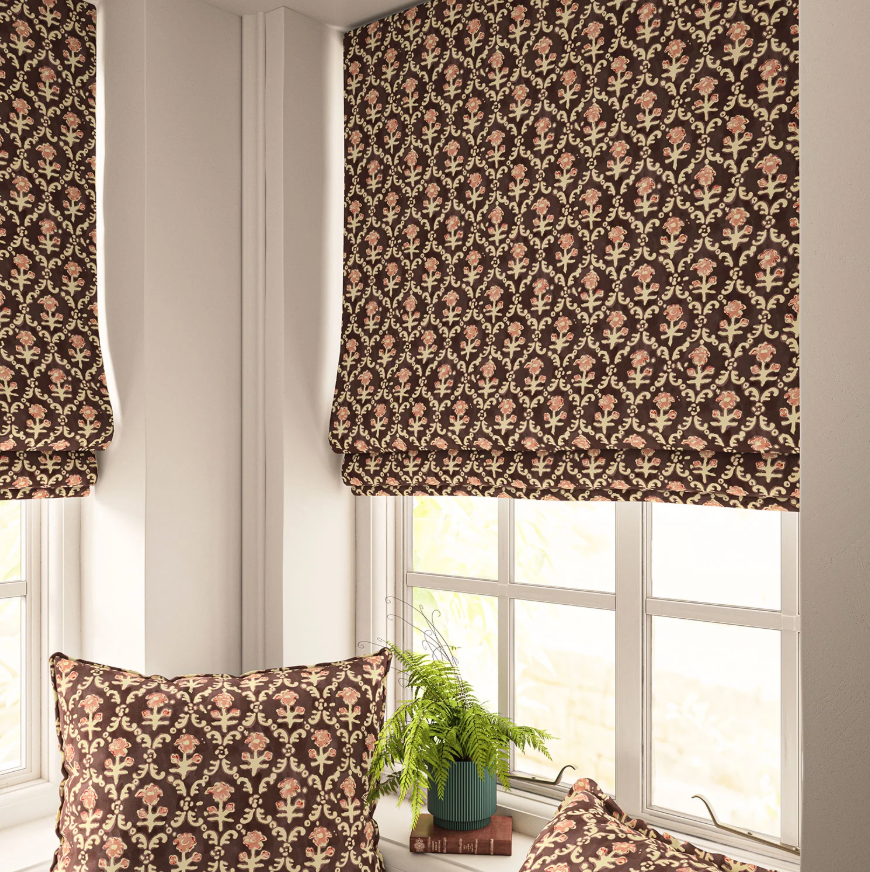 Prune - Hinako, Maru Collection by Linwood - roman blinds
