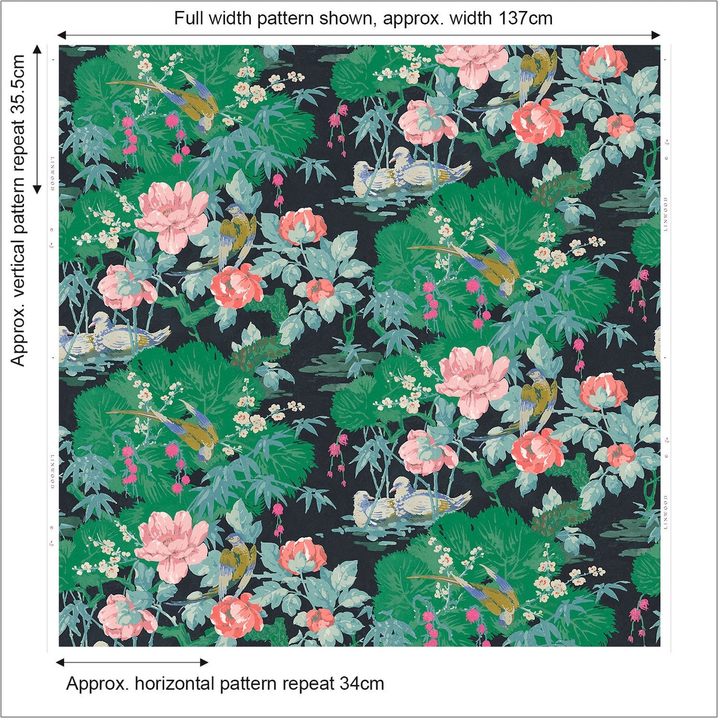 Linwood On The River Aqua FR Made to Measure Curtains