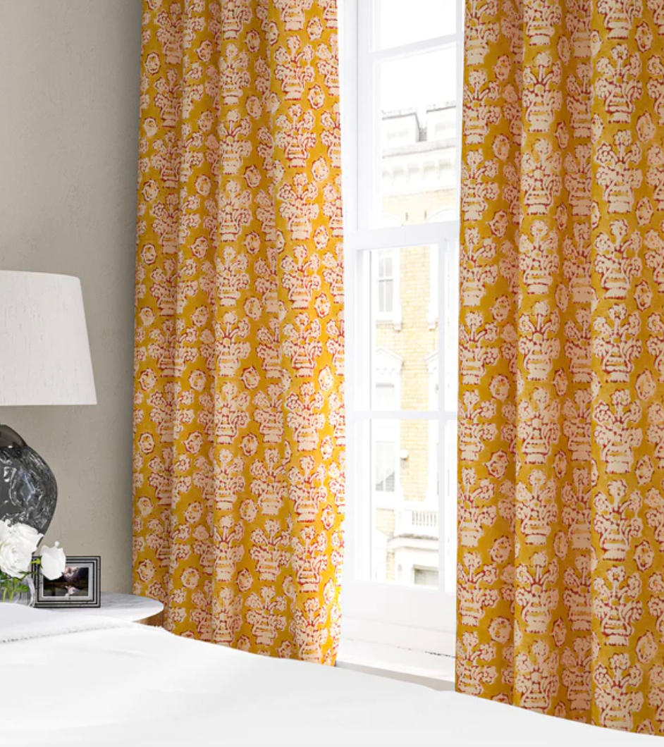 Rhubarb - Shirin Fabric Linwood 100% Linen curtains