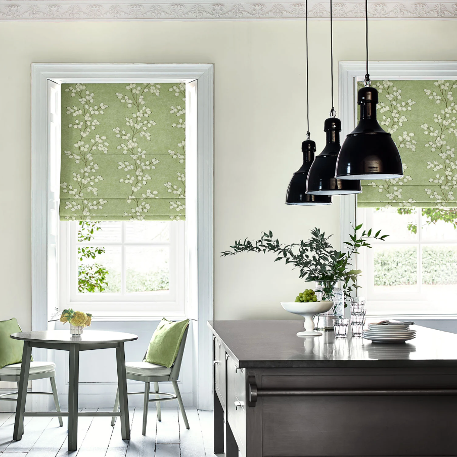 Sage - Lottie , Flori Collection by Linwood - Roman Blinds