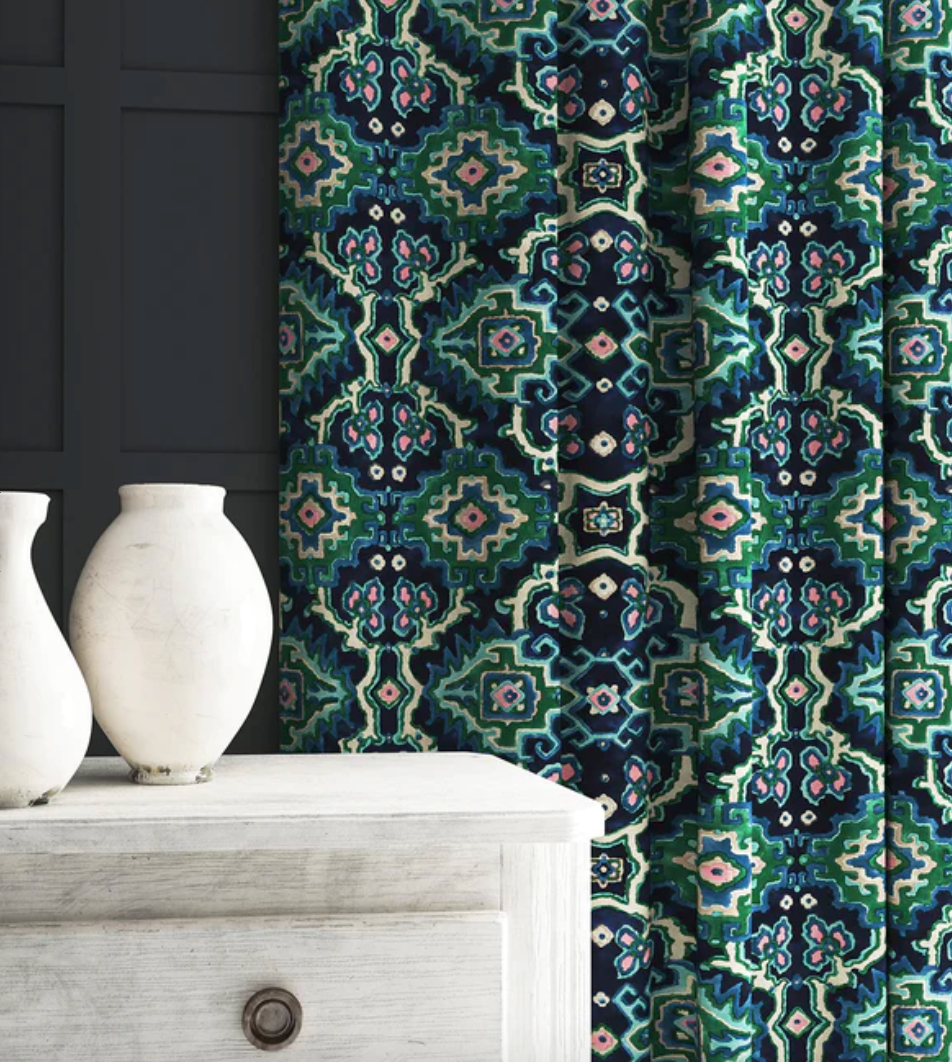 Seagreen Kami Velvet by Linwood - Fabric, Curtains, Roman Blinds sofa lounge