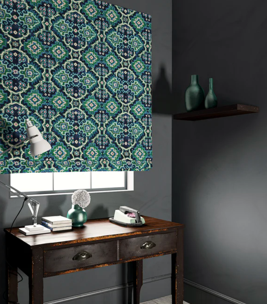 Seagreen Kami Velvet by Linwood - Fabric, Curtains, Roman Blinds sofa window