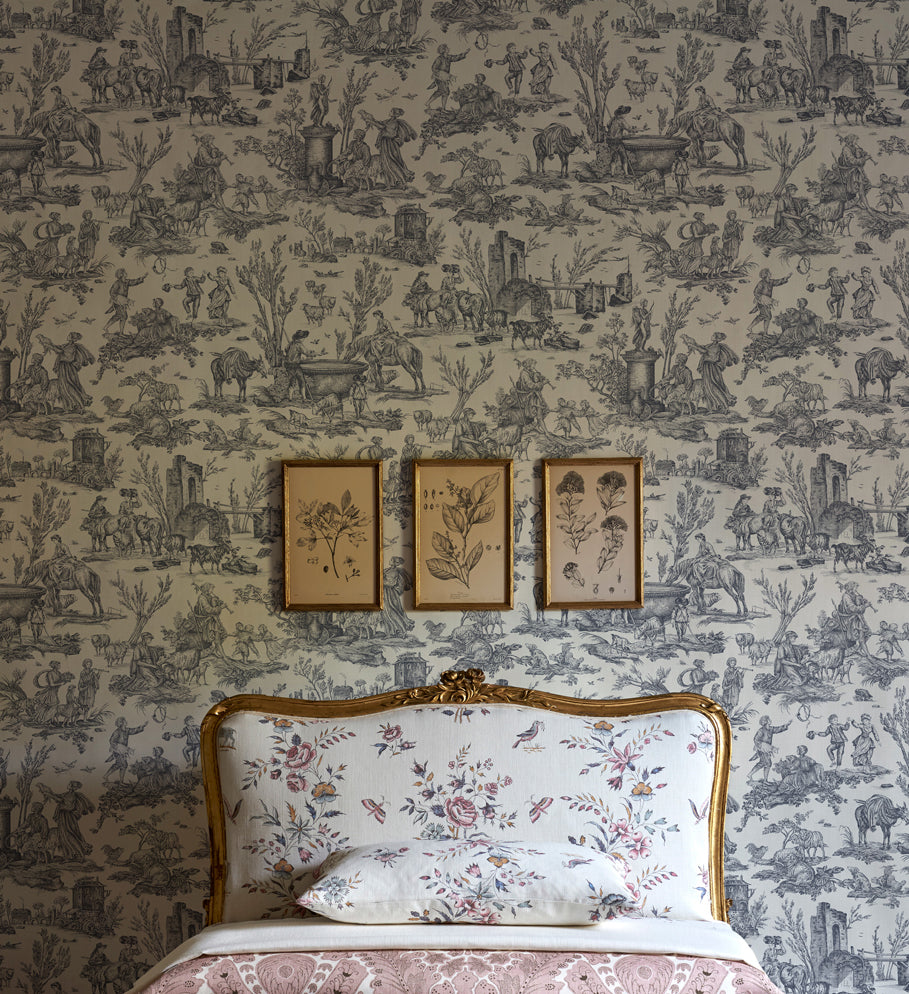 Lewis & Wood Toile Baptiste Moule Made to Measure Roman Blinds – lifestyle photograph