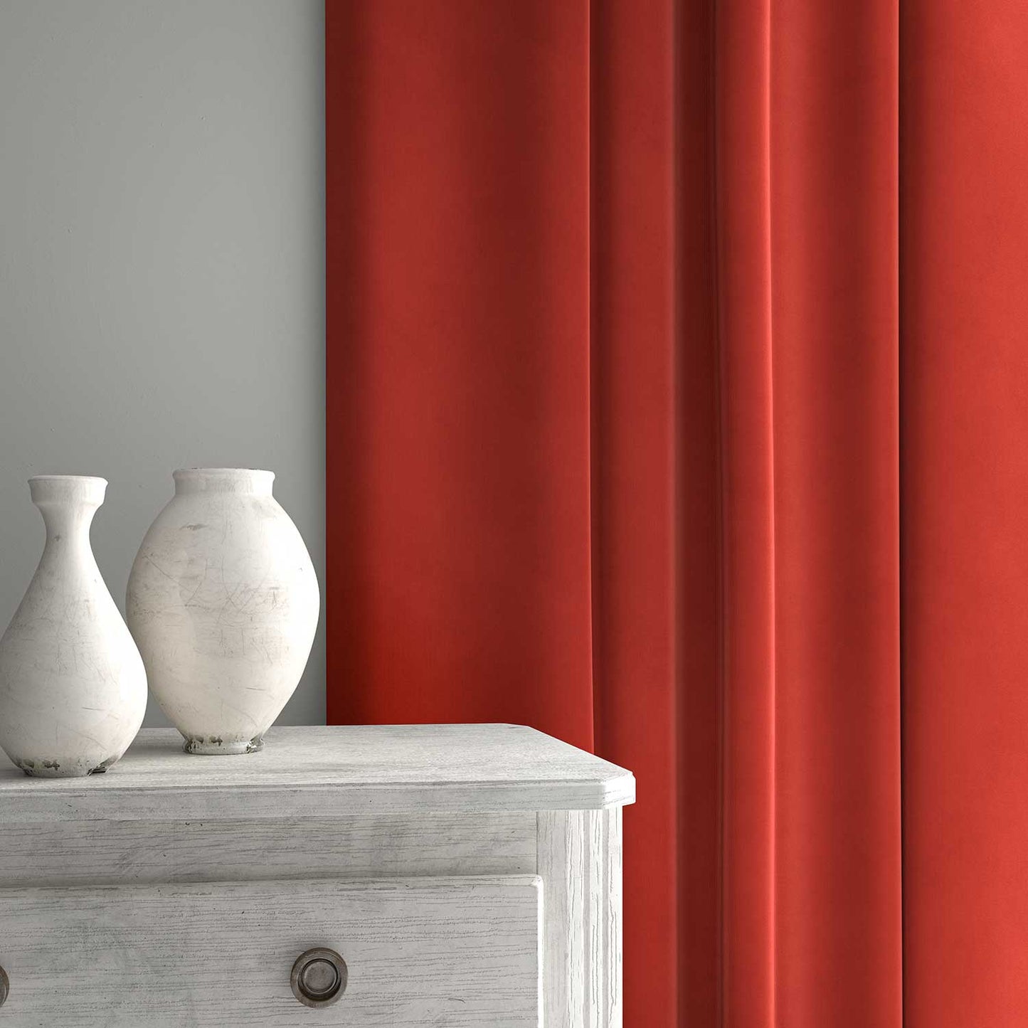 Linwood Tango Velvet Terracotta FR Made to Measure Curtains