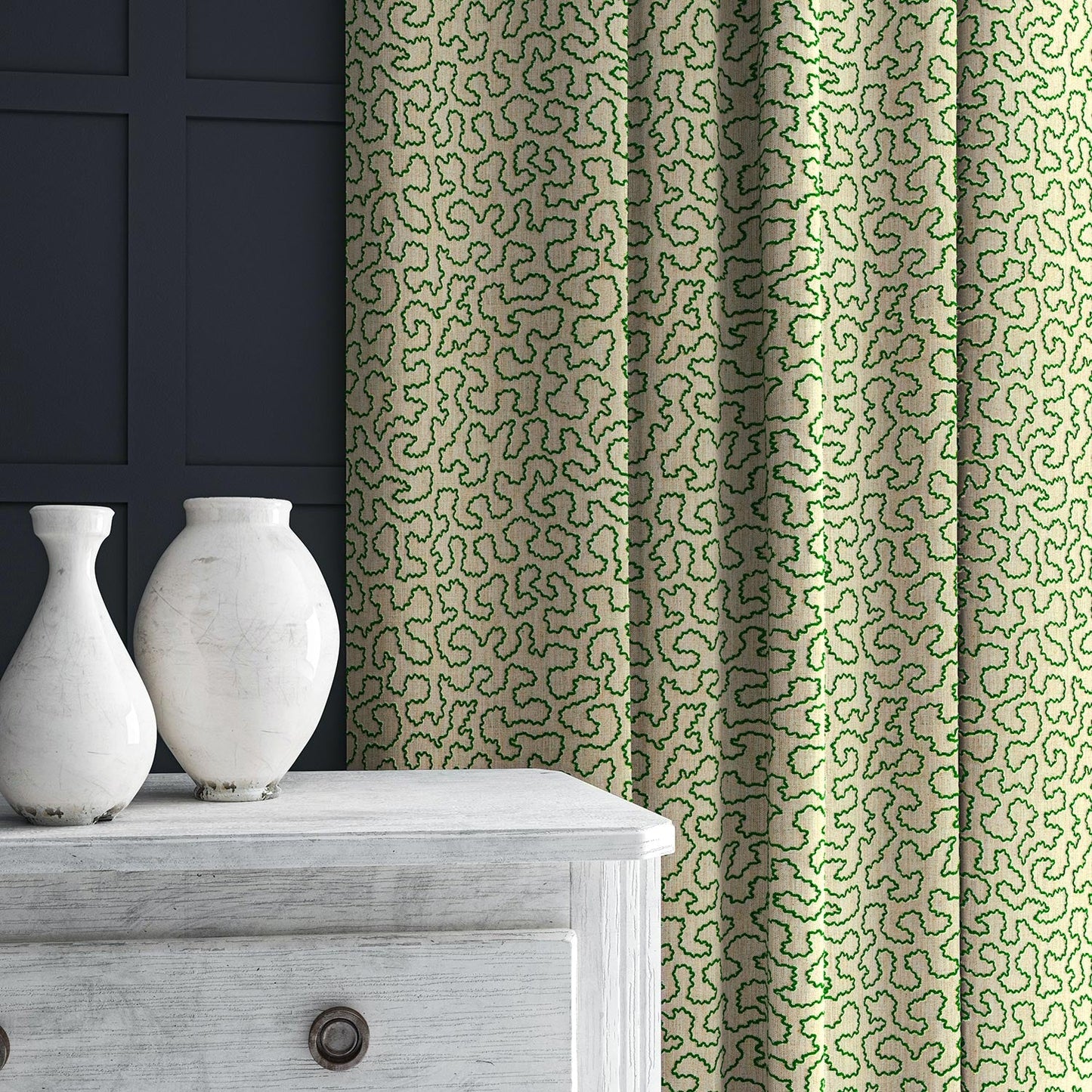 Linwood Wiggle Emerald Made to Measure Curtains