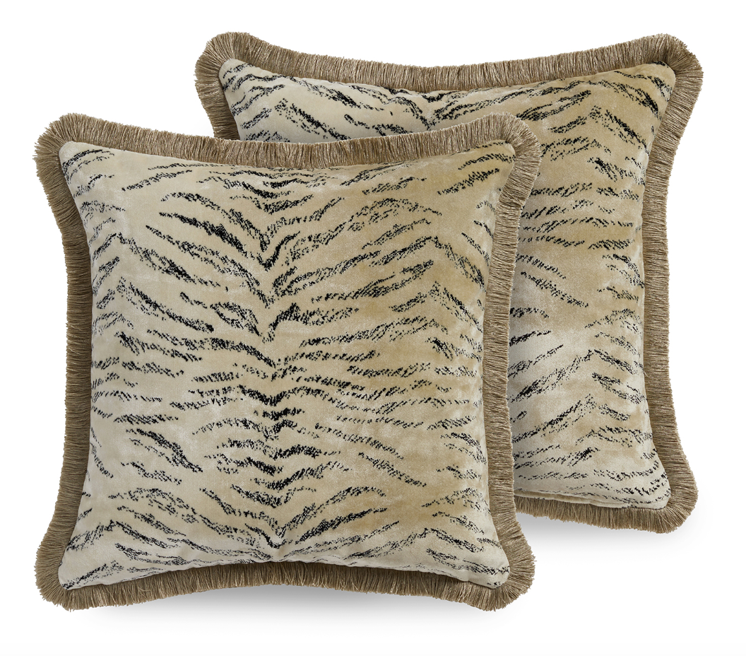 Tiger Velvet - Ivory, by James Hare - cushions