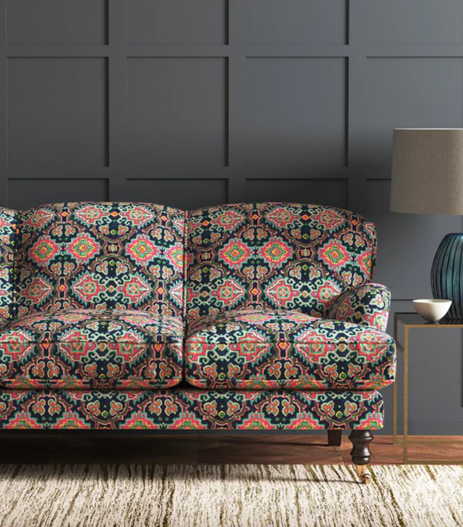 Tropicana - Kami Velvet by Linwood - Fabric, Curtains, Roman Blinds sofa