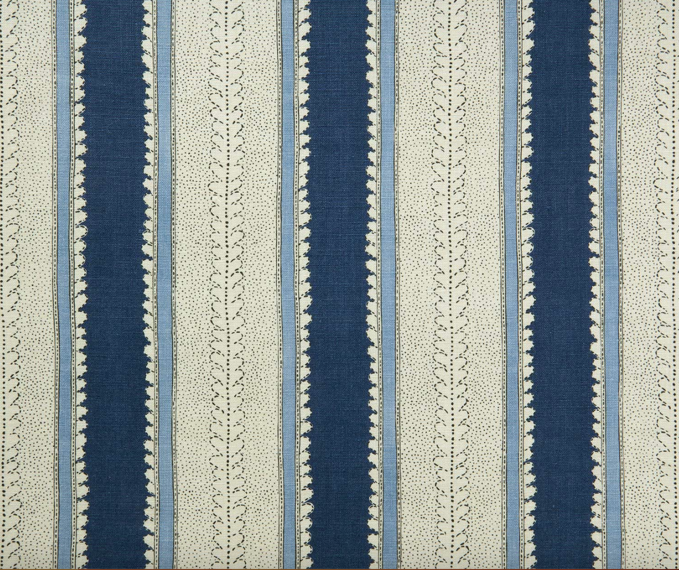 Ultramarine - Dimity Stripe Linen by Linwood fabric