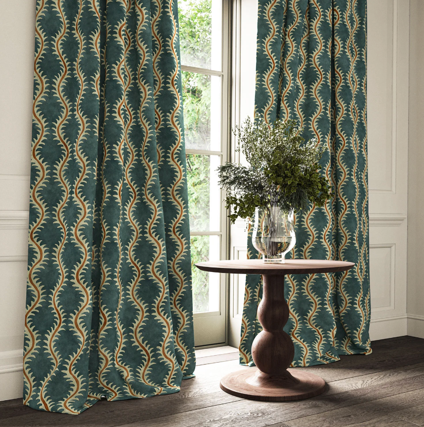 Volcano - Helter Skelter Velvet by Linwood - Curtains