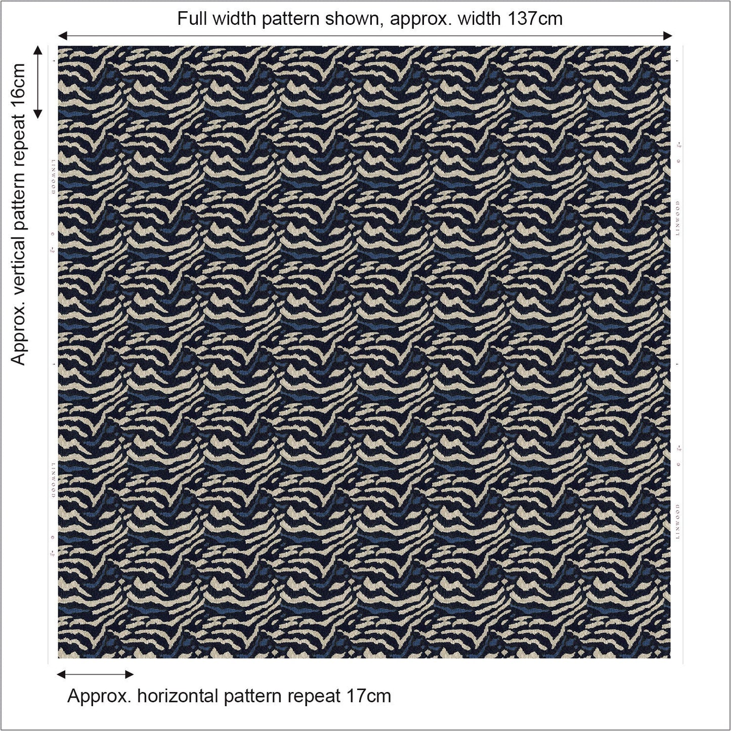 Linwood Wild Navy FR Made to Measure Curtains