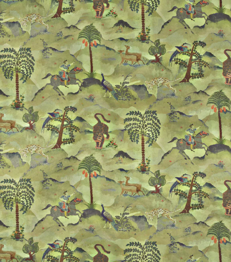 Green - Aesop Fabric Linwood 100% Cotton Velvet