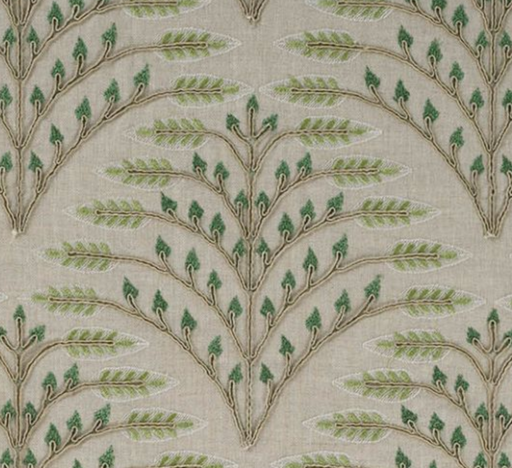 Green - Ashbee Fabric James Hare 100% Linen
