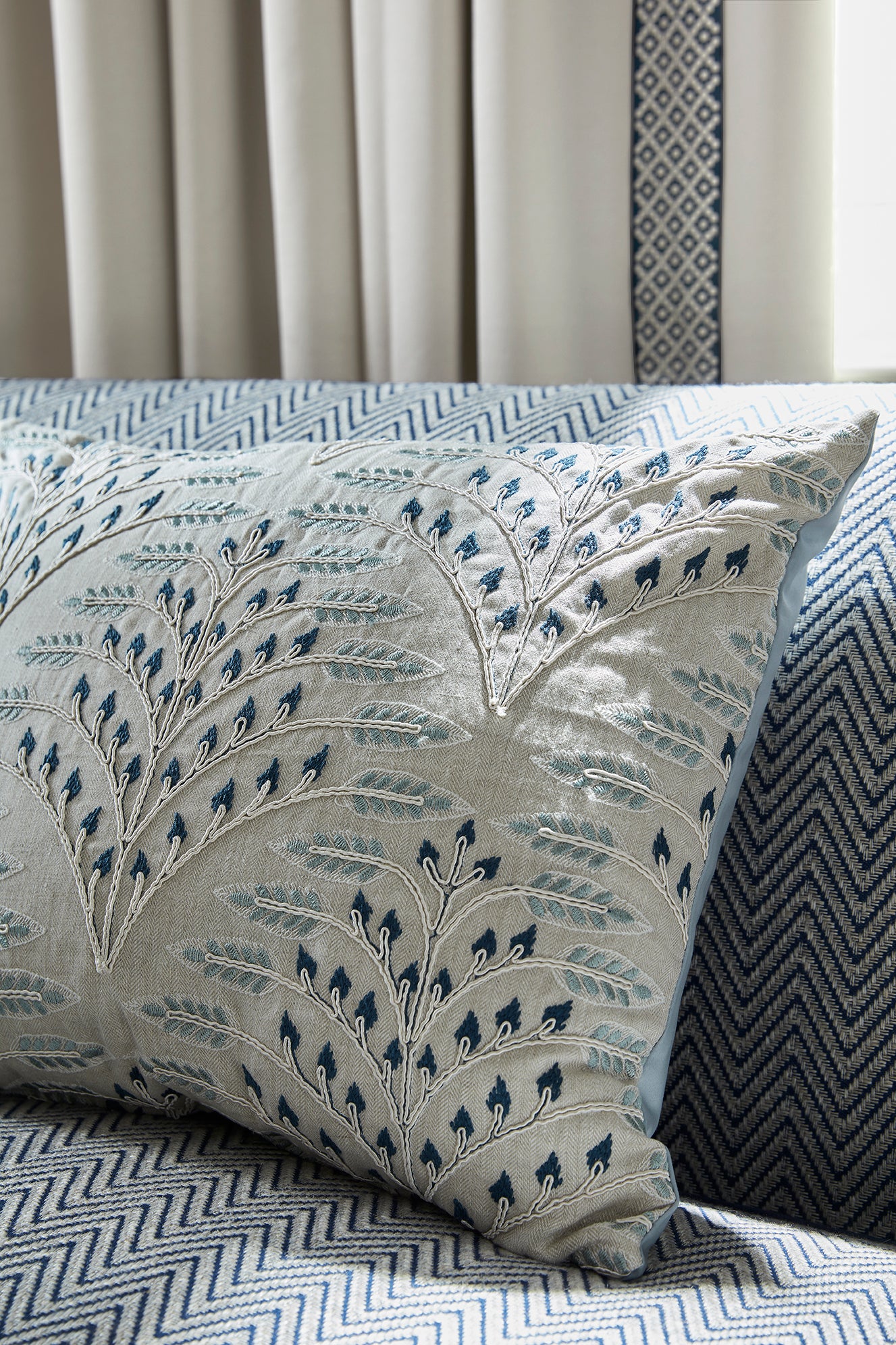 Ink - Ashbee Fabric James Hare 100% Linen