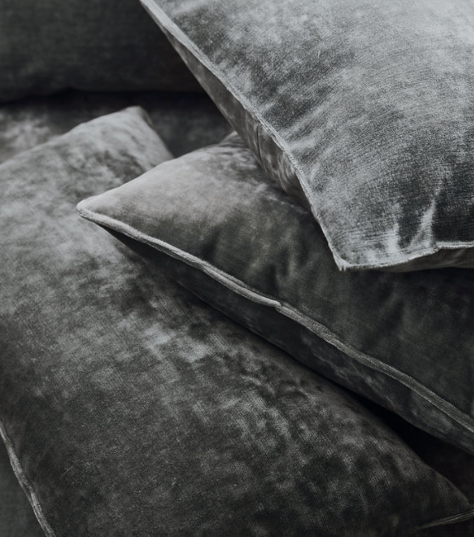 Ash - Cosmos Velvet by Linwood - Fabric, Curtains, Roman Blinds