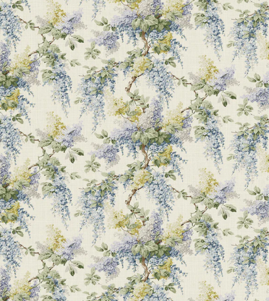 Blue/Yellow - Vita Fabric Linwood 100% Linen