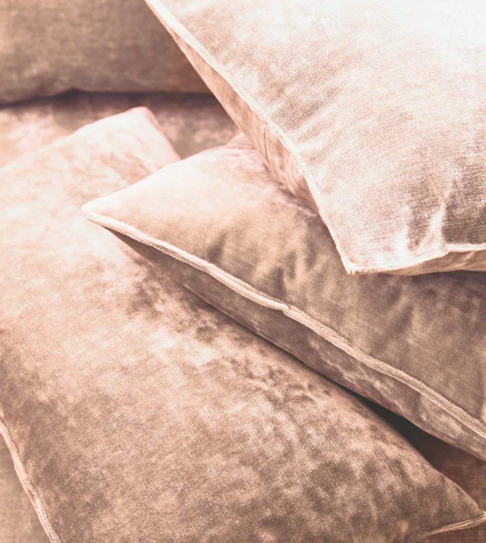 Blush - Cosmos Velvet by Linwood - Fabric, Curtains, Roman Blinds
