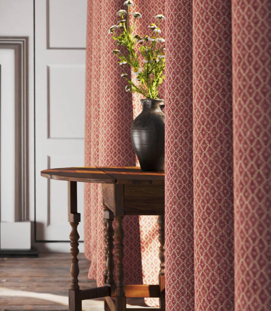 Carnelian - Ashfield Fabric Linwood 100% Linen curtains