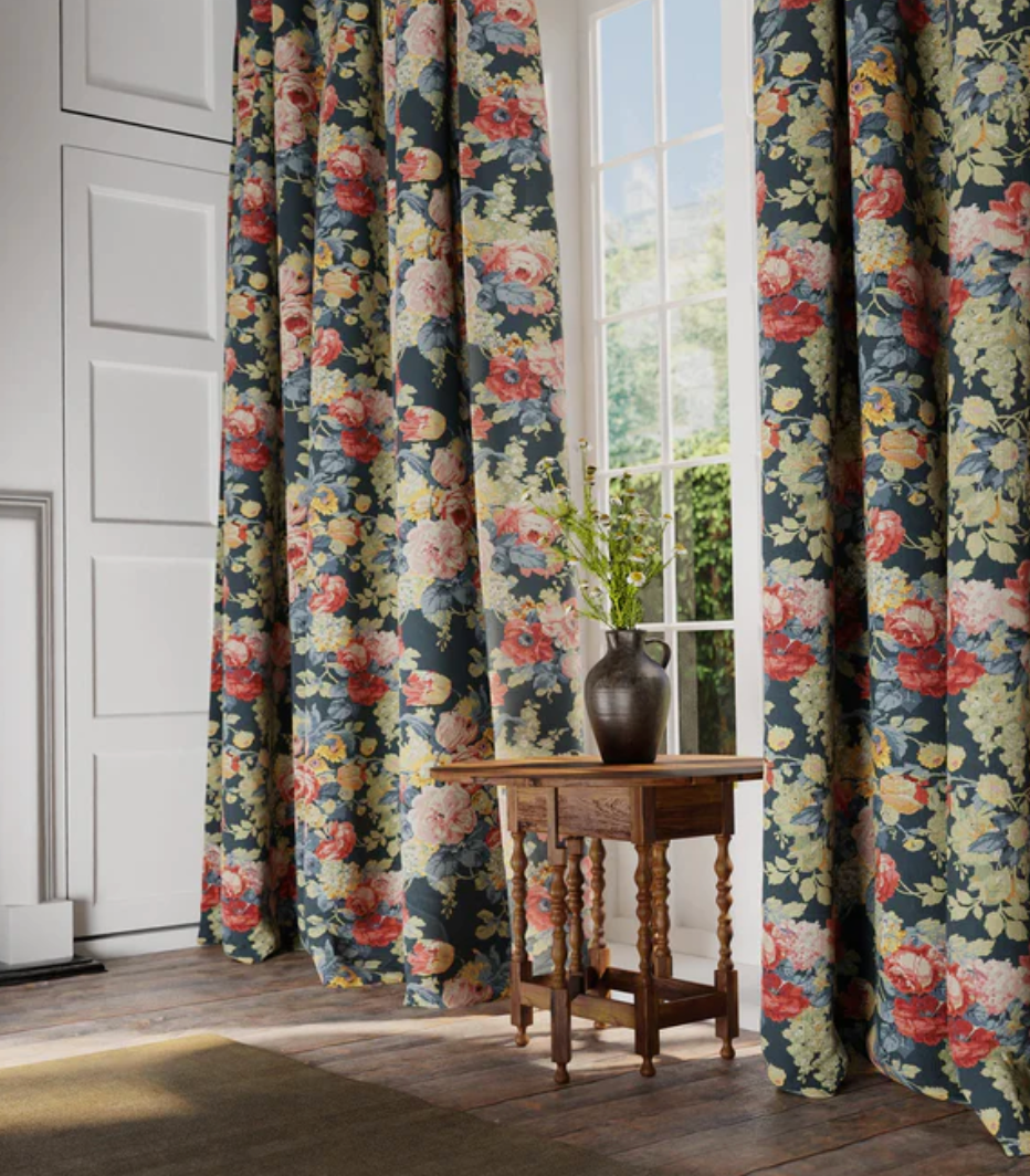 Charcoal - Albertine Fabric Linwood 100% Linen curtains